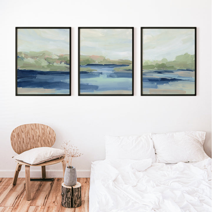 Shoreside Memories - Set of 3  - Art Prints or Canvases - Jetty Home