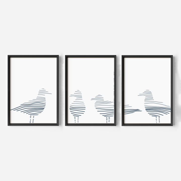 Sea Gull Gathering - Set of 3 - Jetty Home