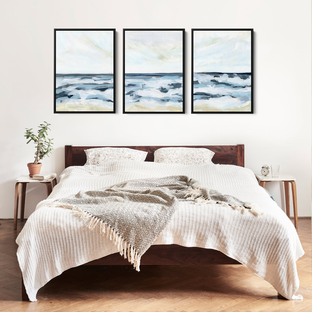 Blue Seascape Horizon - Set of 3 - Jetty Home