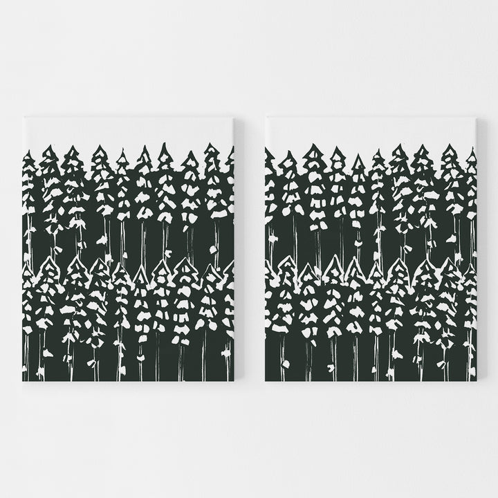 Pine Tree Woods Diptych - Set of 2 - Jetty Home