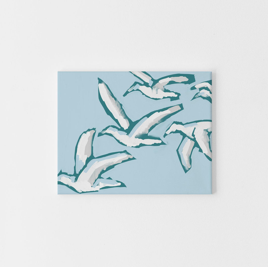 Gulls in Flight - Art Print or Canvas - Jetty Home