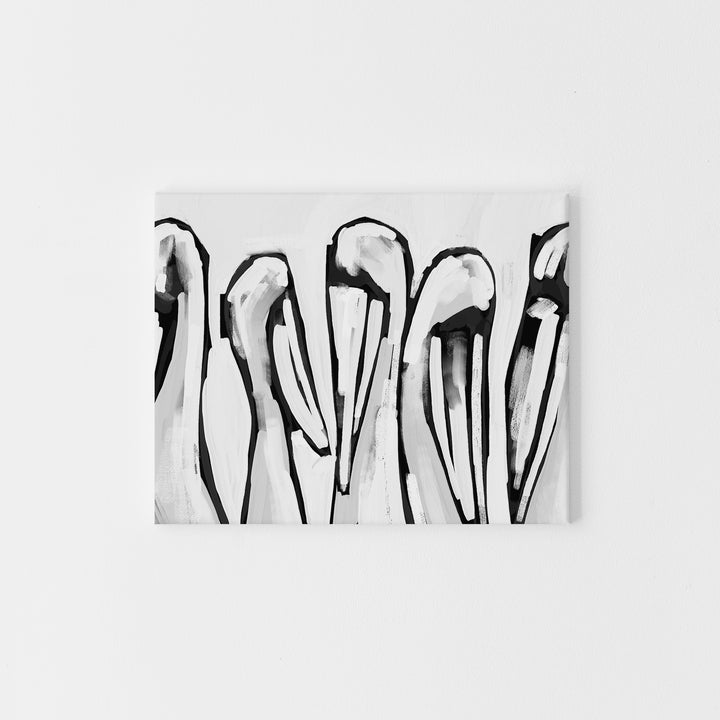 Black & White Pelican Gathering - Art Print or Canvas - Jetty Home