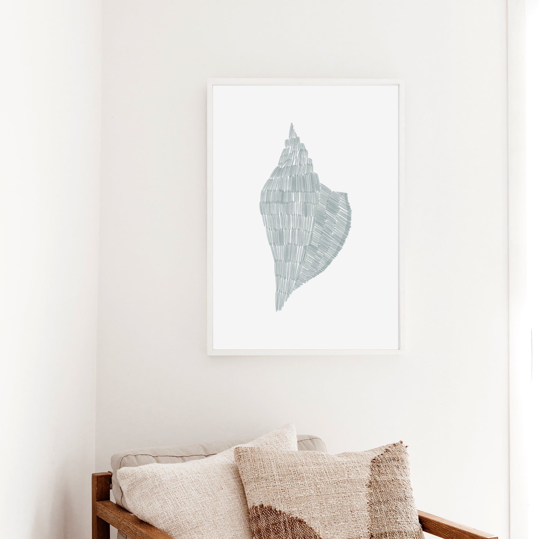 Deconstructed Conch Shell | Minimalist Seashell Coastal Home Artwork ...