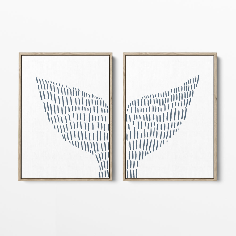 Whale Tail Modern Illustration - Set of 2  - Art Prints or Canvases - Jetty Home
