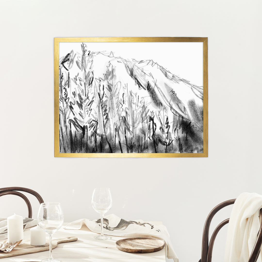 Black and White Mountain Landscape - Jetty Home
