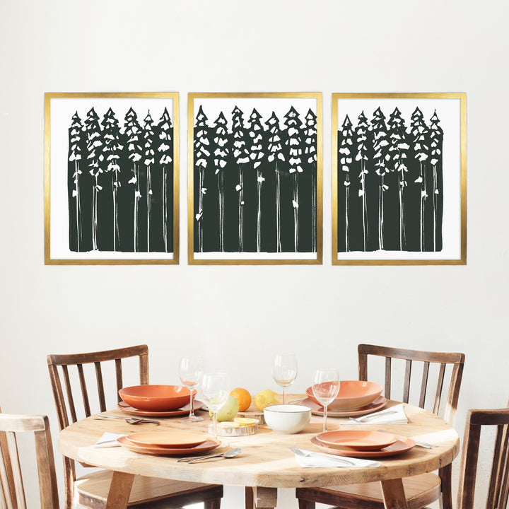 Beneath the Pines Triptych - Set of 3 - Jetty Home