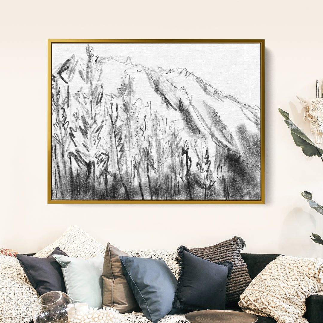 Black and White Mountain Landscape - Jetty Home