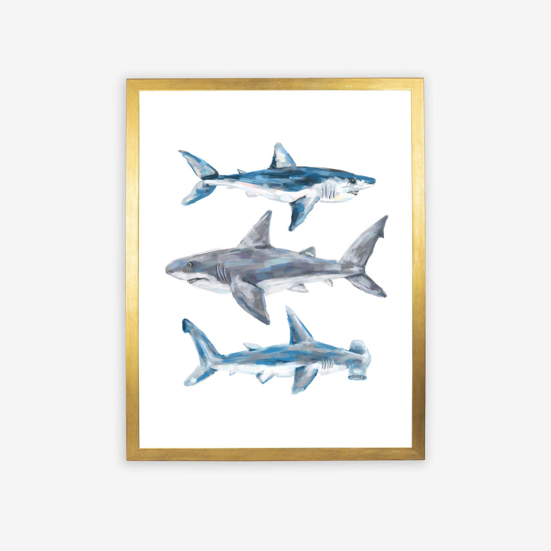 Great White, Mako + Hammerhead Shark - Jetty Home