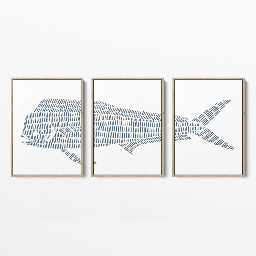 Mahi Mahi Illustration - Set of 3 - Jetty Home