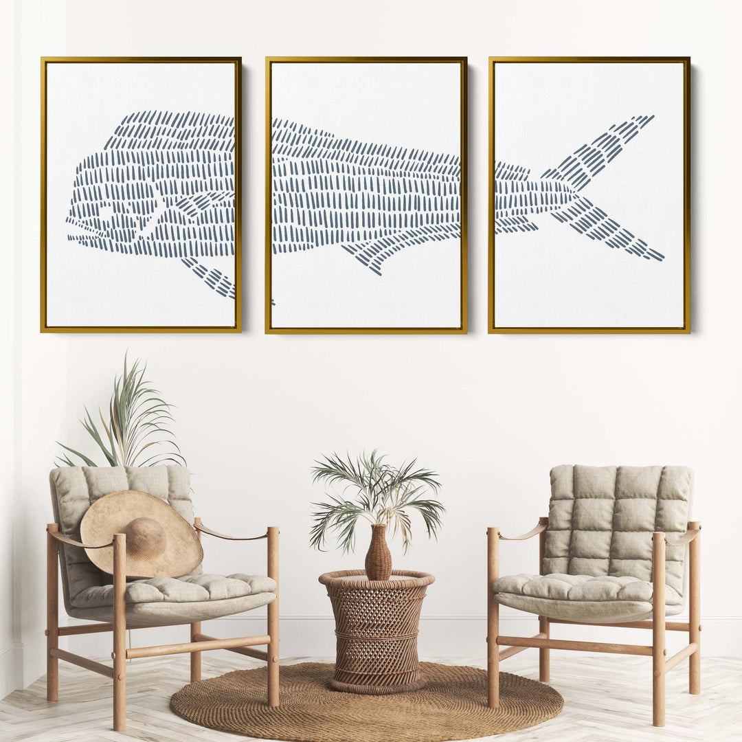 Mahi Mahi Illustration - Set of 3 - Jetty Home