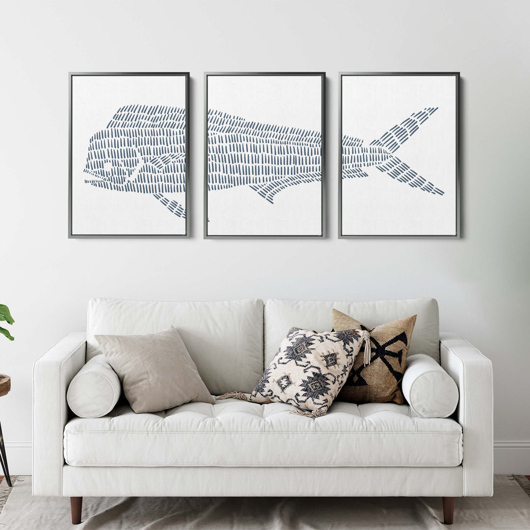 Mahi Mahi Illustration - Set of 3 - Jetty Home