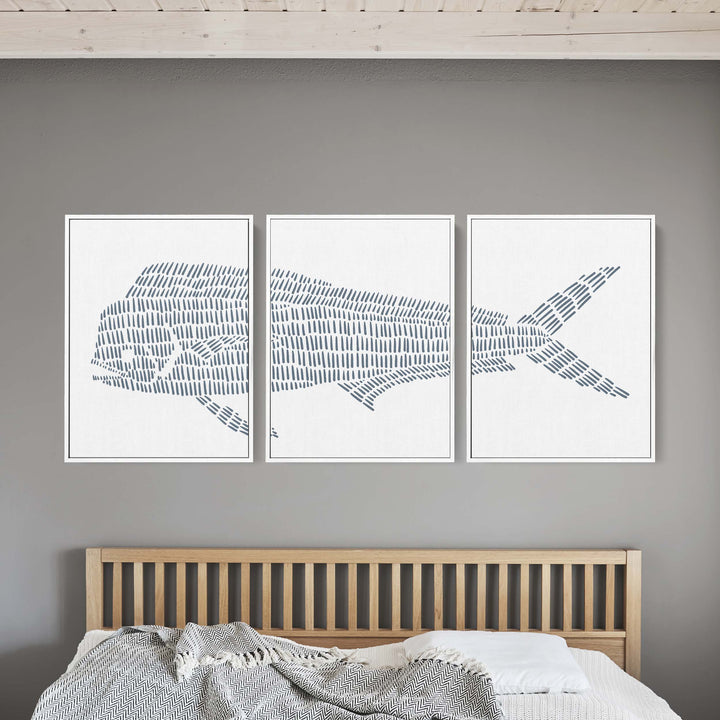Mahi Mahi Illustration - Set of 3 - Jetty Home