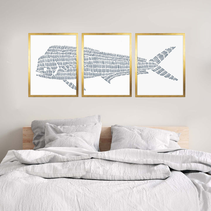 Mahi Mahi Illustration - Set of 3 - Jetty Home