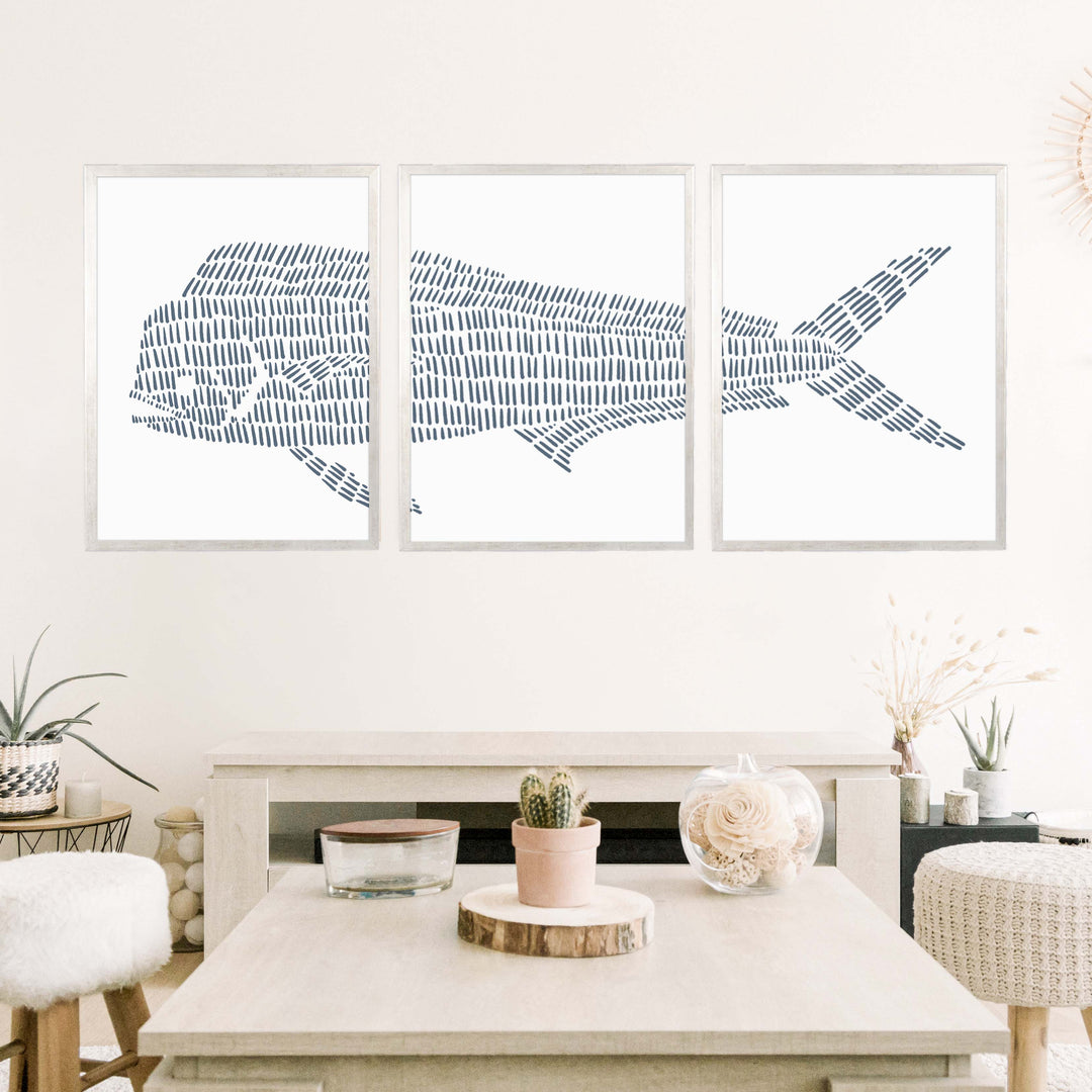 Mahi Mahi Illustration - Set of 3 - Jetty Home