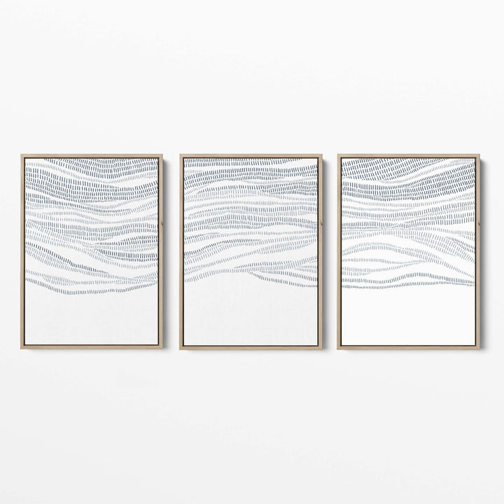 The Abstract Waves - Set of 3 - Jetty Home