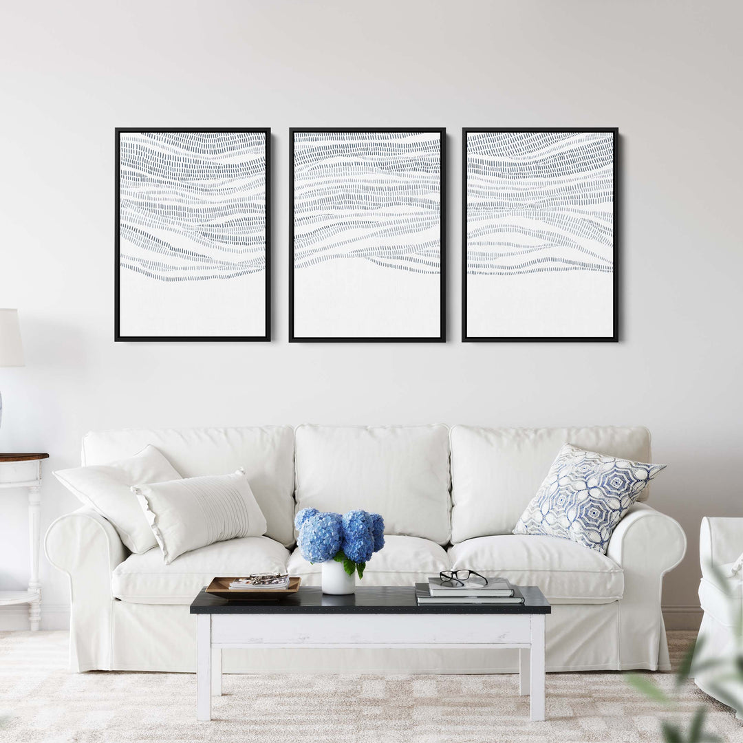 The Abstract Waves - Set of 3 - Jetty Home