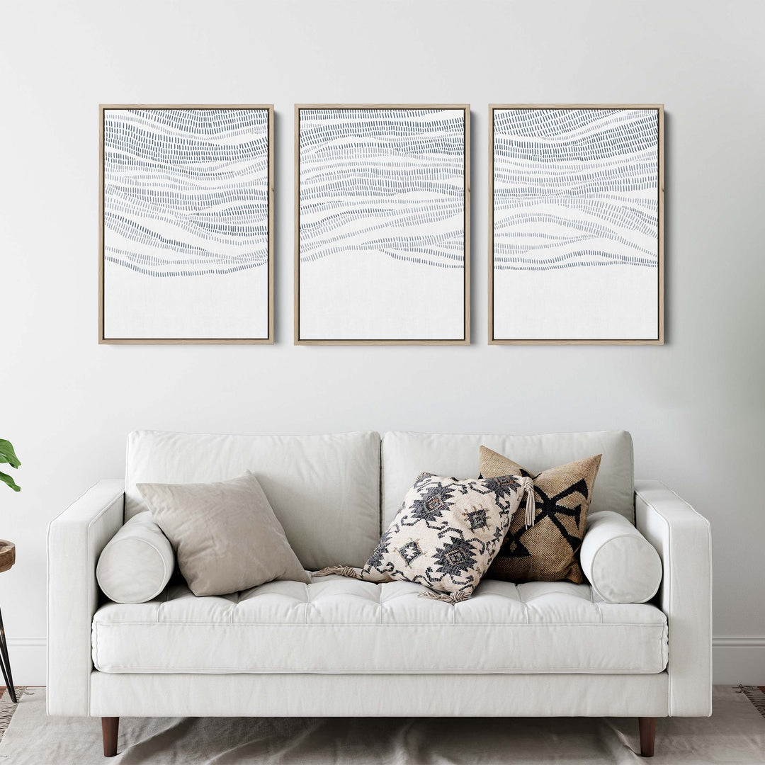 The Abstract Waves - Set of 3 - Jetty Home