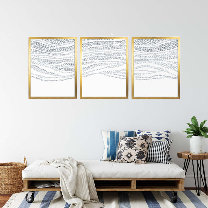 The Abstract Waves - Set of 3 - Jetty Home