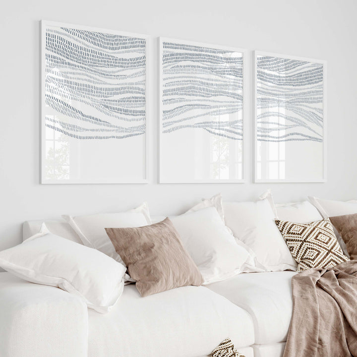 The Abstract Waves - Set of 3 - Jetty Home