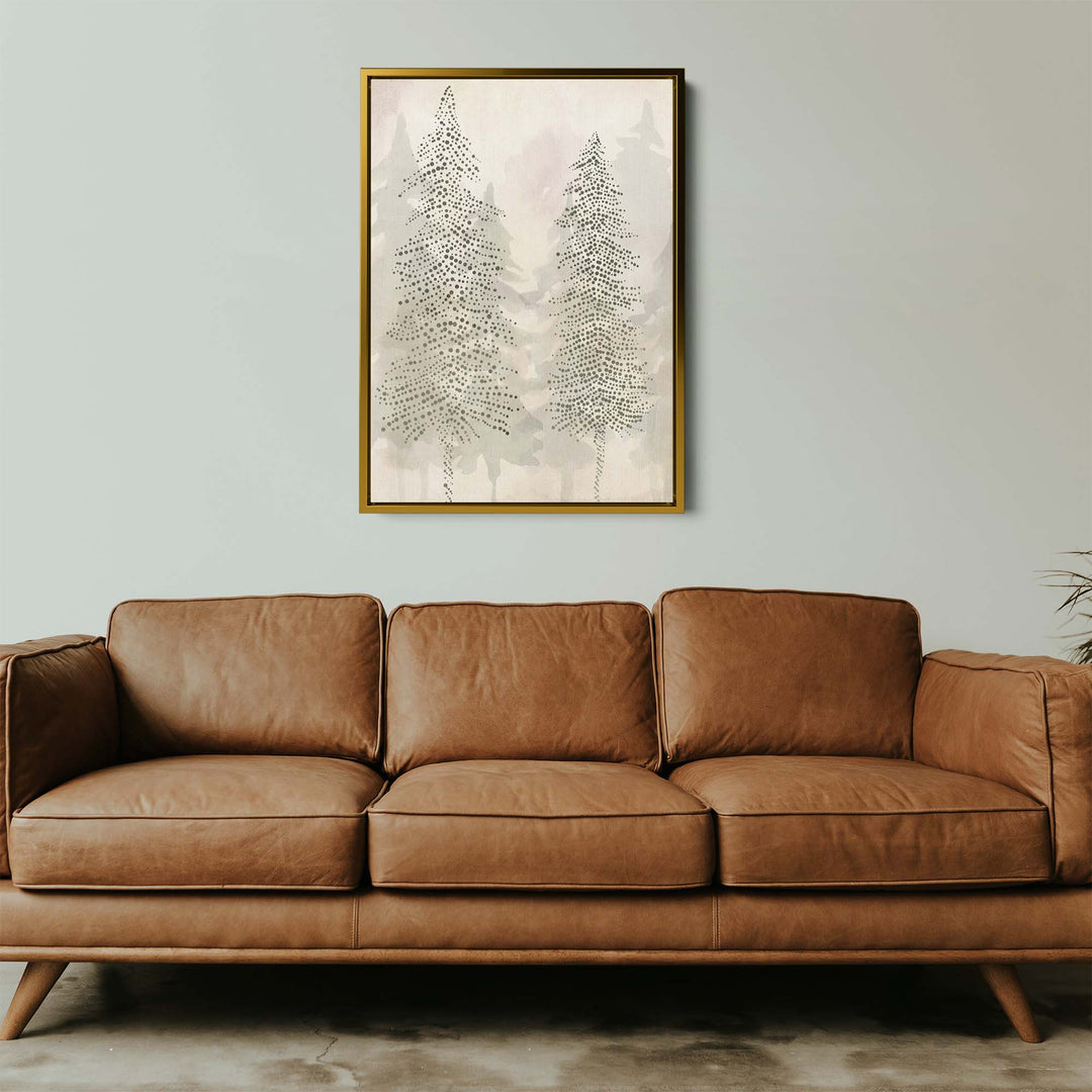 Misty Evergreen Pine Trees - Jetty Home