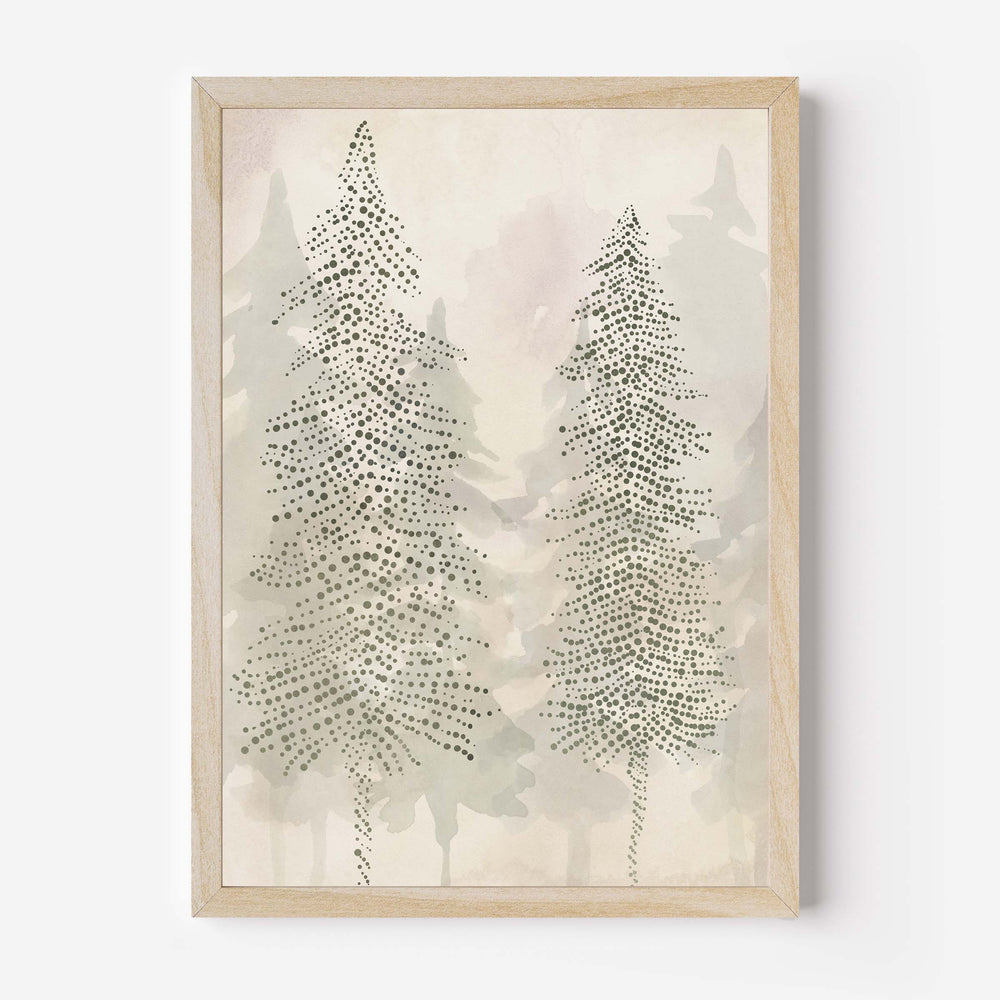 Misty Evergreen Pine Trees - Jetty Home