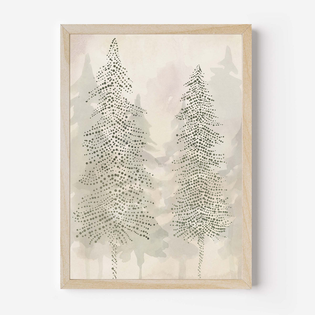 Misty Evergreen Pine Trees - Jetty Home