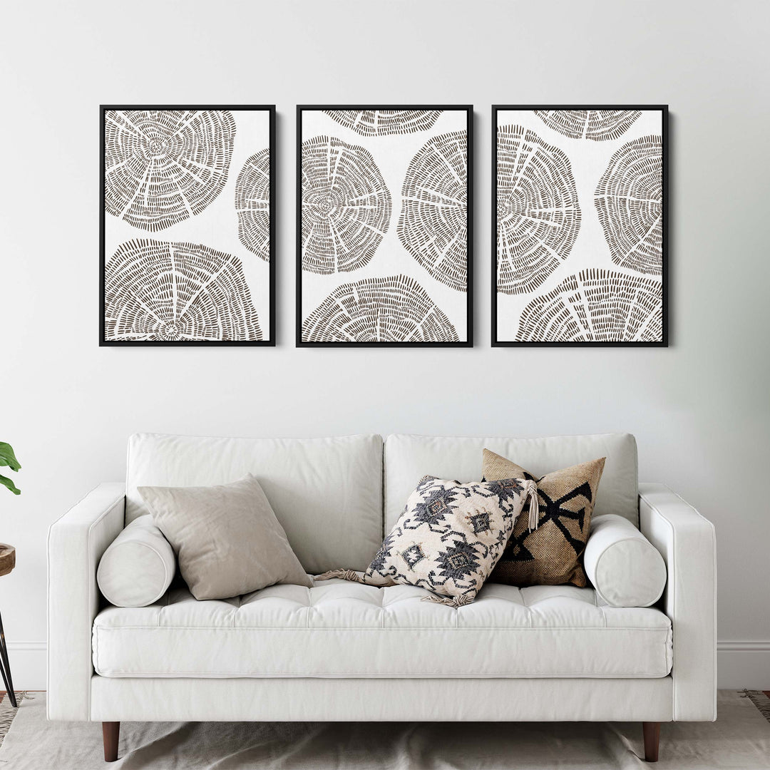 Tree Growth Rings - Set of 3 - Jetty Home