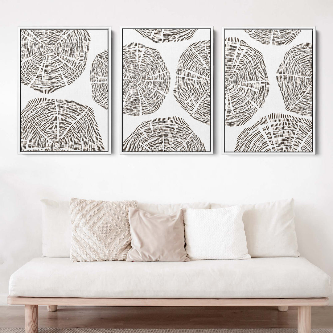 Tree Growth Rings - Set of 3 - Jetty Home