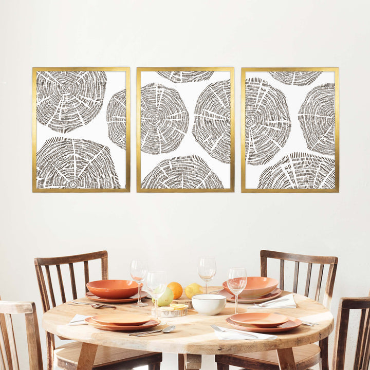 Tree Growth Rings - Set of 3 - Jetty Home