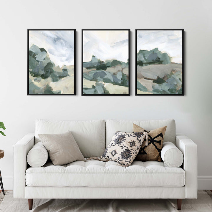 Muted Landscape Painting - Set of 3 - Jetty Home