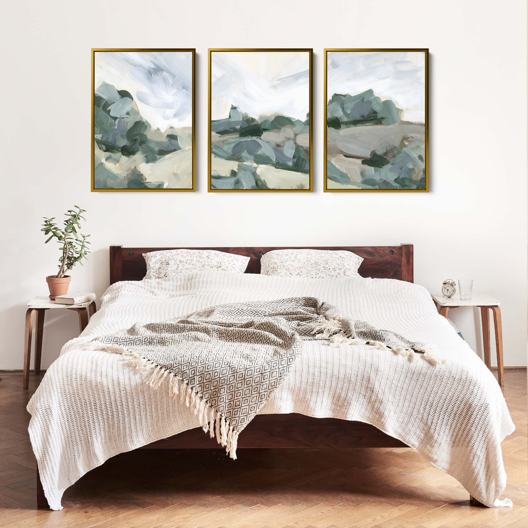 Muted Landscape Painting - Set of 3 - Jetty Home