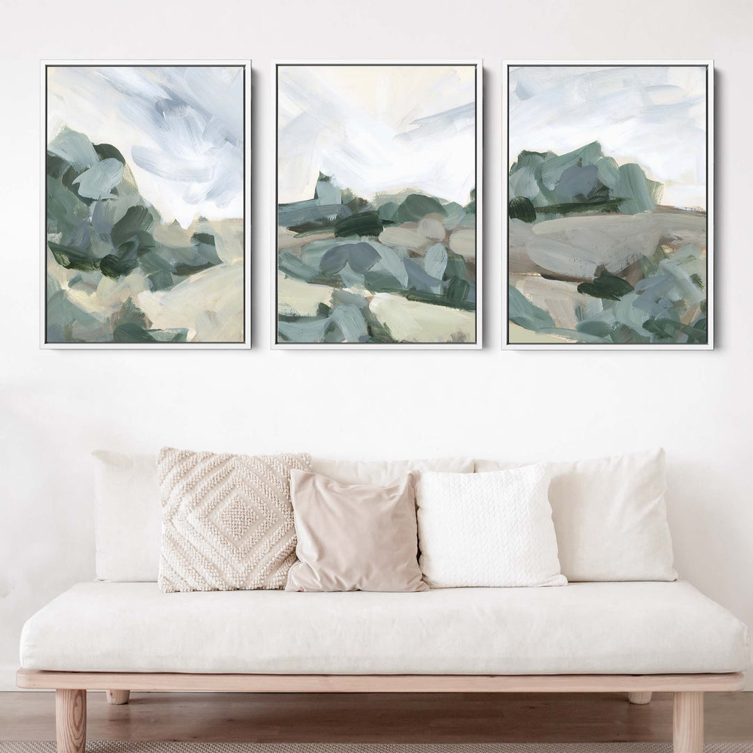 Muted Landscape Painting - Set of 3 - Jetty Home
