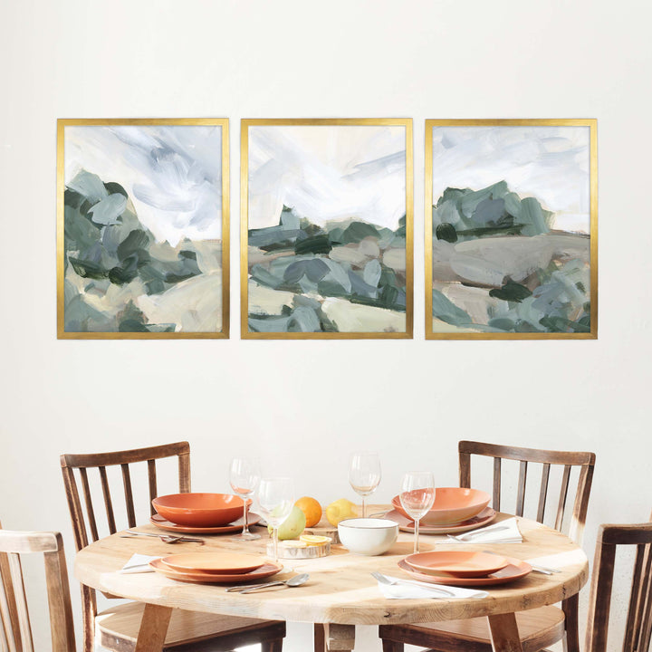 Muted Landscape Painting - Set of 3 - Jetty Home
