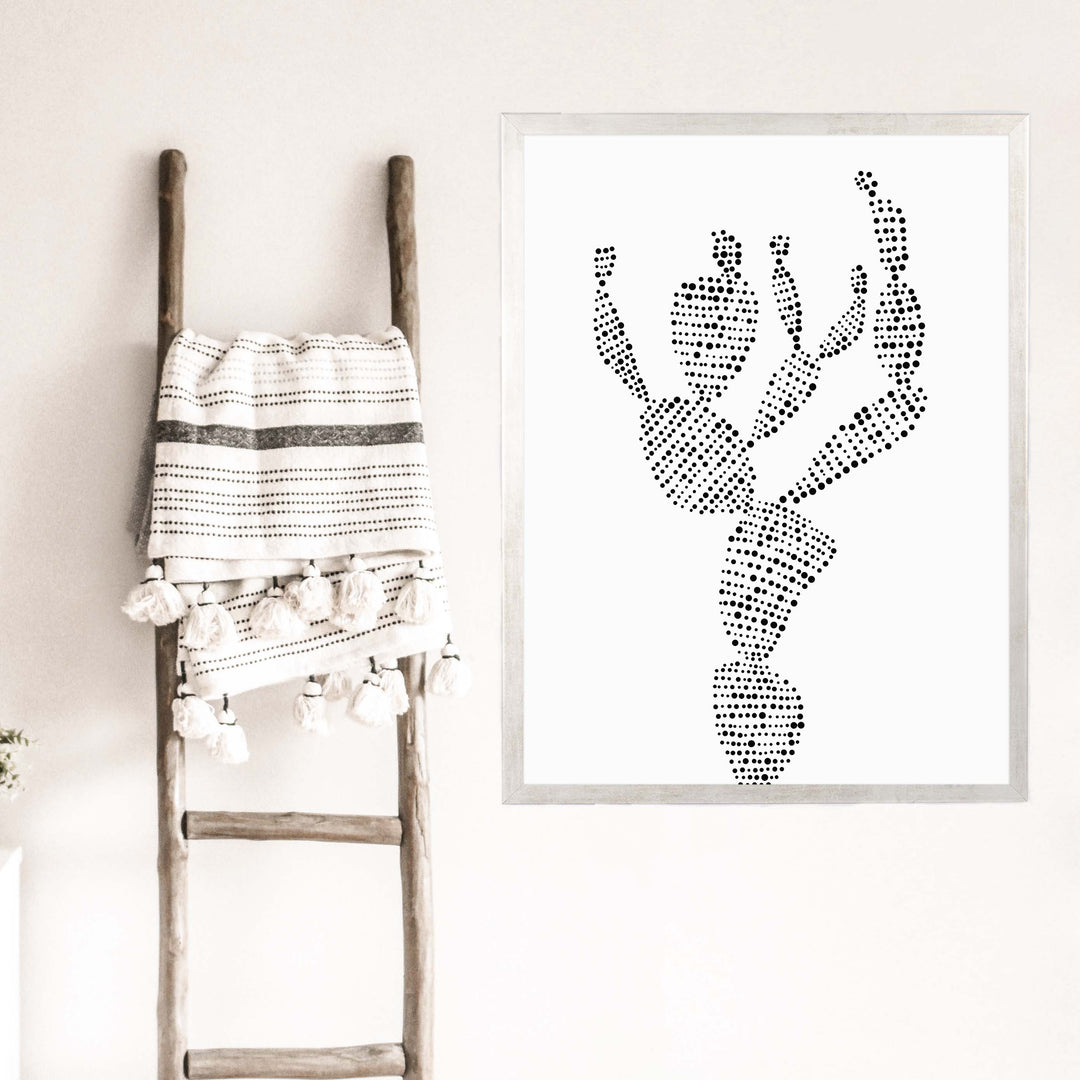 Minimalist Prickly Pear Cactus, No. 2 - Jetty Home