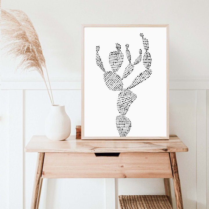 Minimalist Prickly Pear Cactus, No. 2 - Jetty Home