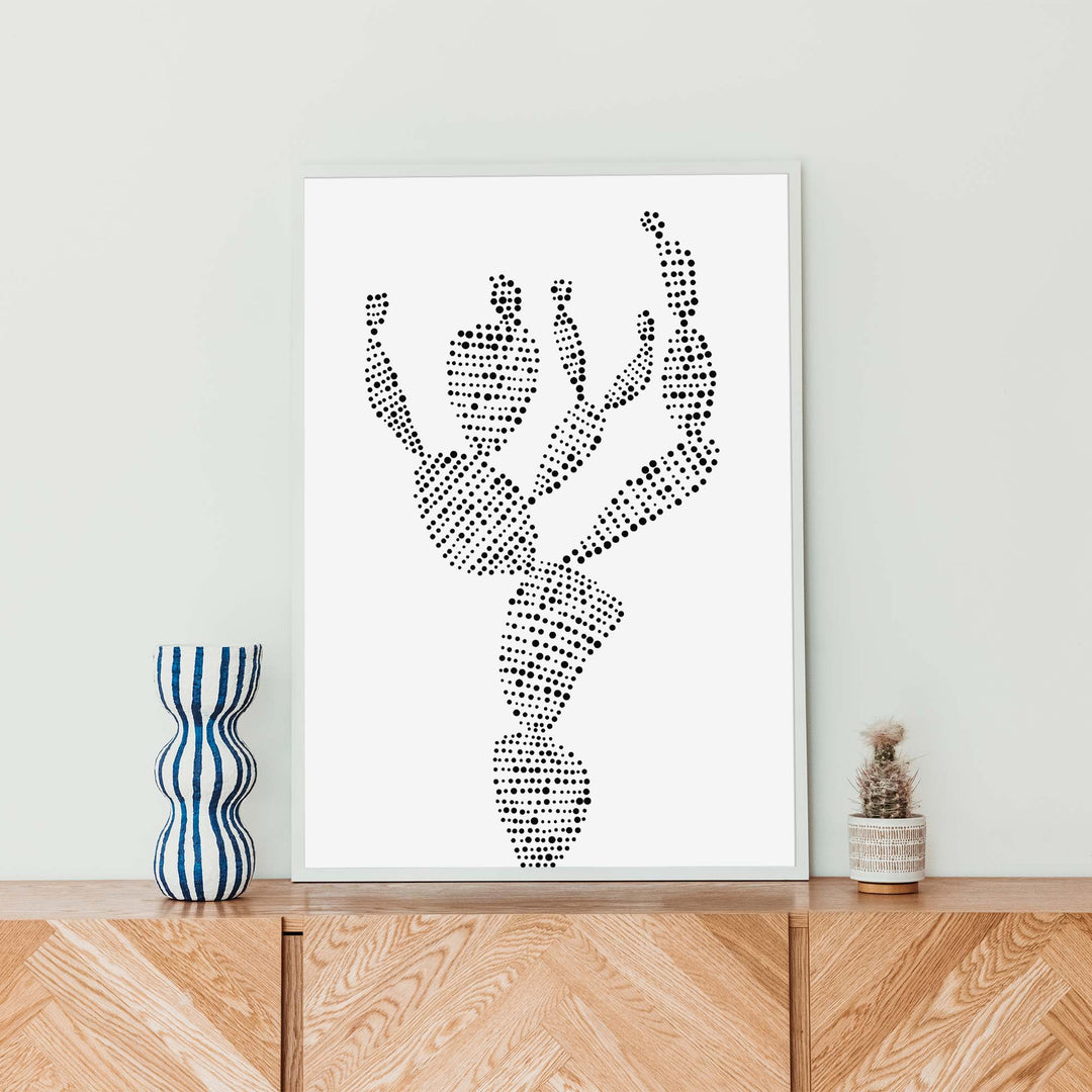 Minimalist Prickly Pear Cactus, No. 2 - Jetty Home