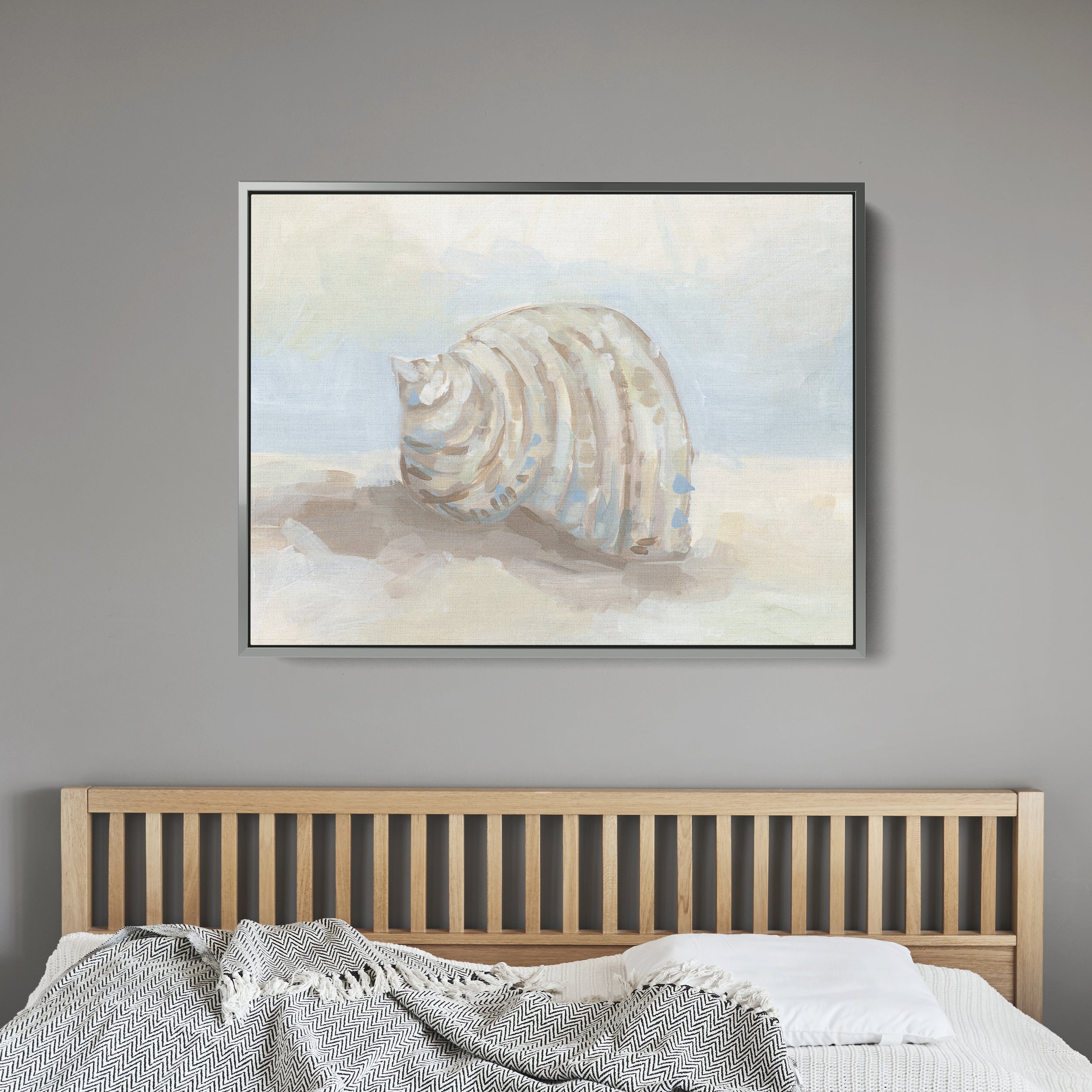 Neutral Coastal Seashell, No. 1 | Modern Beach House Neutral Artwork ...