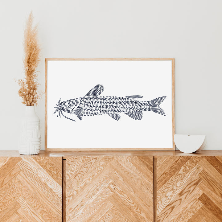 Catfish in Circles - Art Print or Canvas - Jetty Home