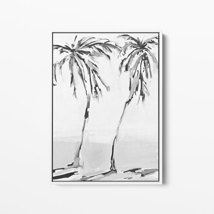 Black & White Leaning Palms - Jetty Home