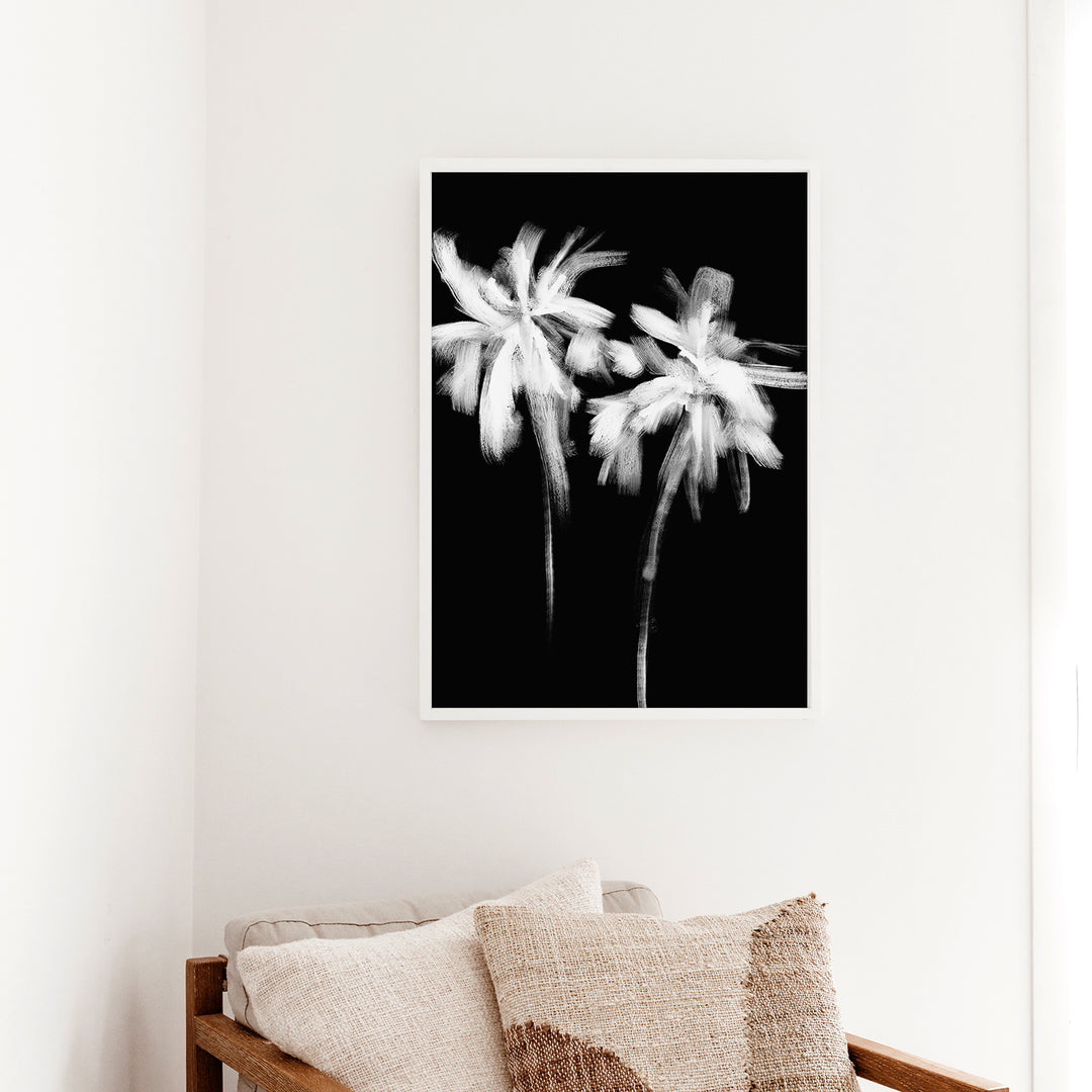 Black & White Palm Gathering, No. 1 - Art Print or Canvas - Jetty Home