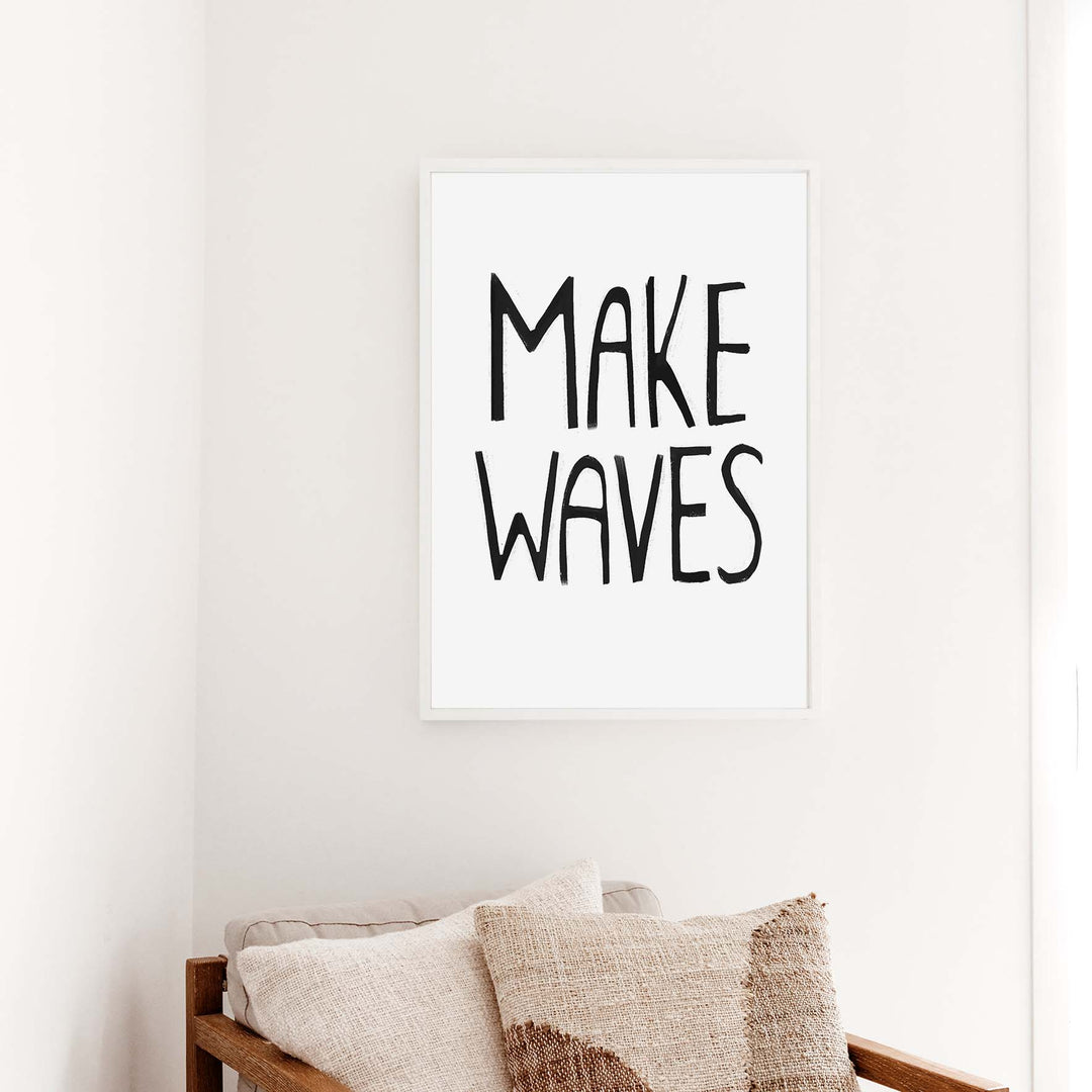 Black & White Make Waves - Art Print or Canvas - Jetty Home