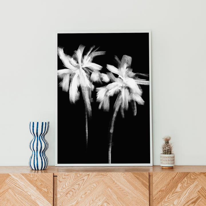 Black & White Palm Gathering, No. 1 - Art Print or Canvas - Jetty Home
