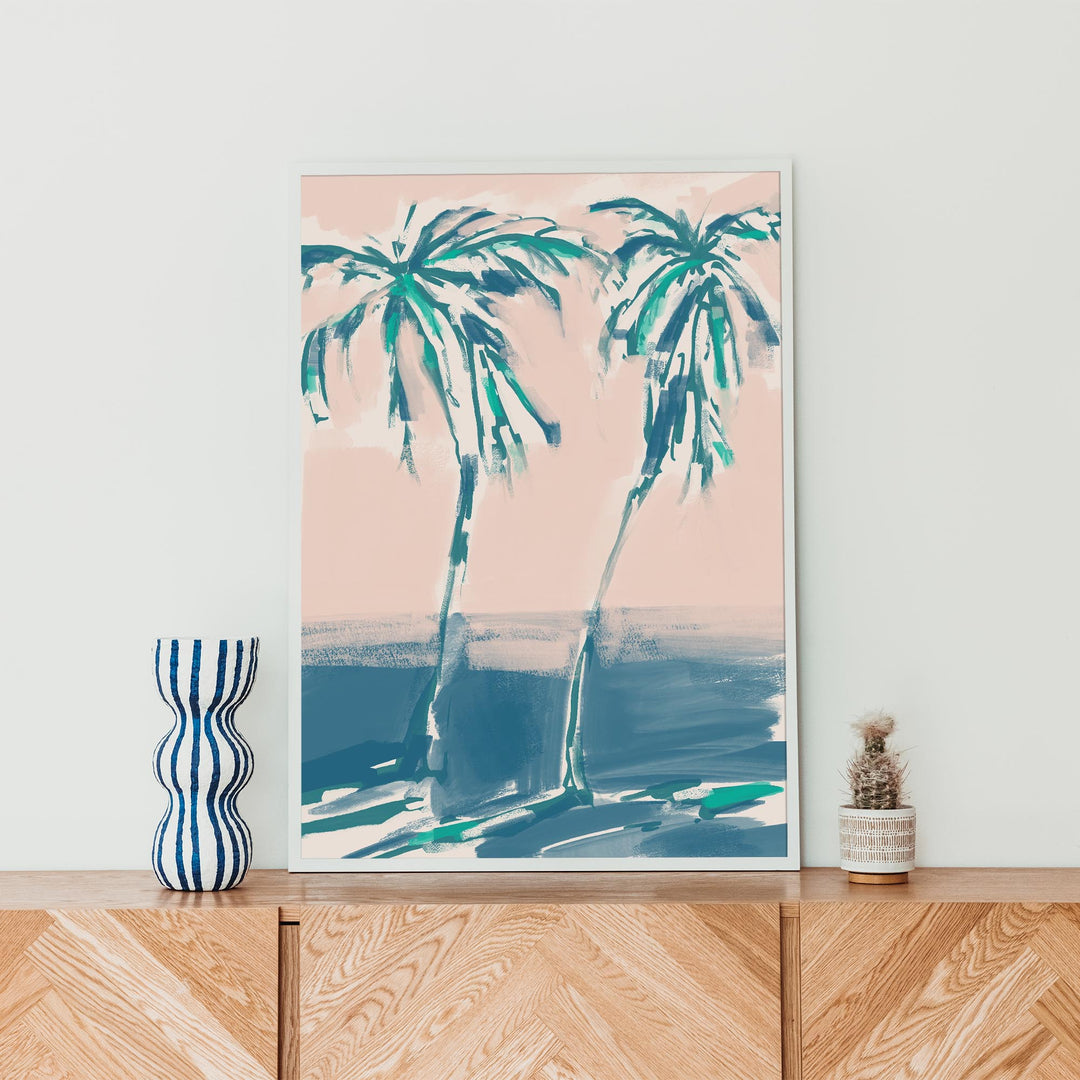 Leaning Palms - Art Print or Canvas - Jetty Home