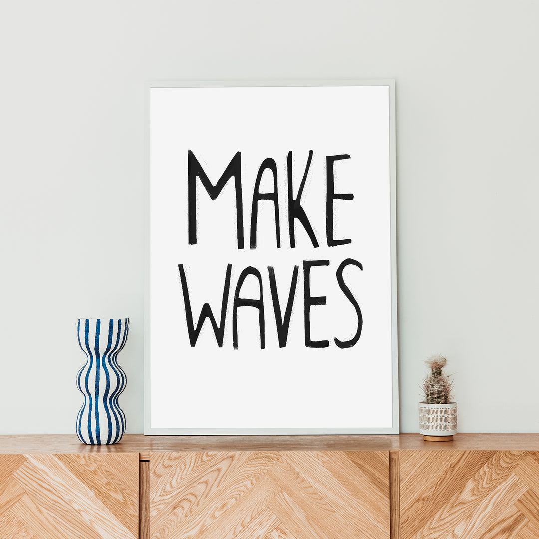 Black & White Make Waves - Art Print or Canvas - Jetty Home