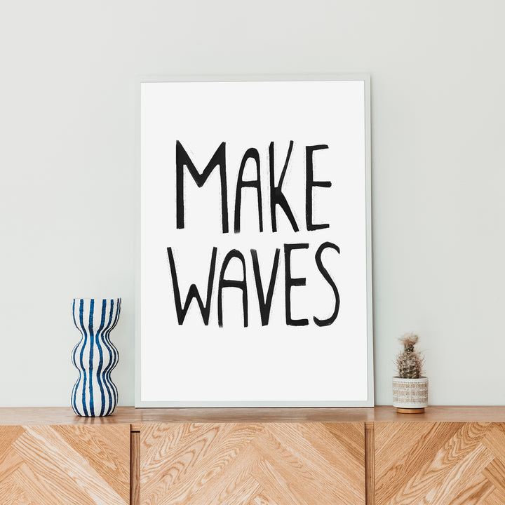 Black & White Make Waves - Art Print or Canvas - Jetty Home