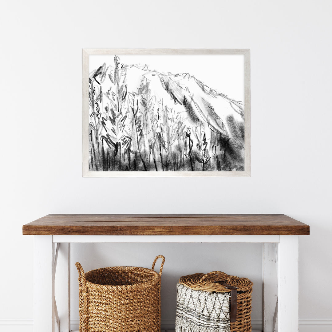 Black and White Mountain Landscape - Jetty Home