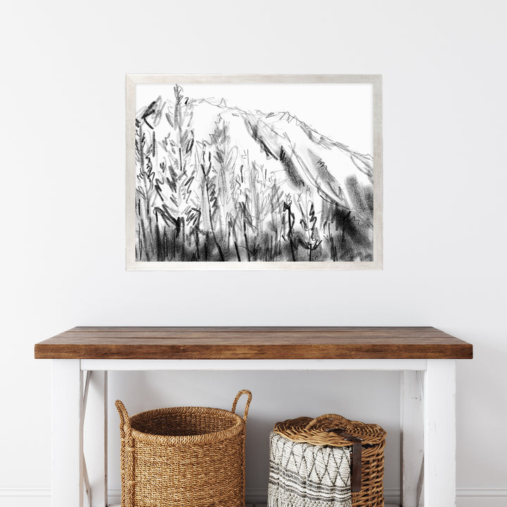 Black and White Mountain Landscape - Jetty Home