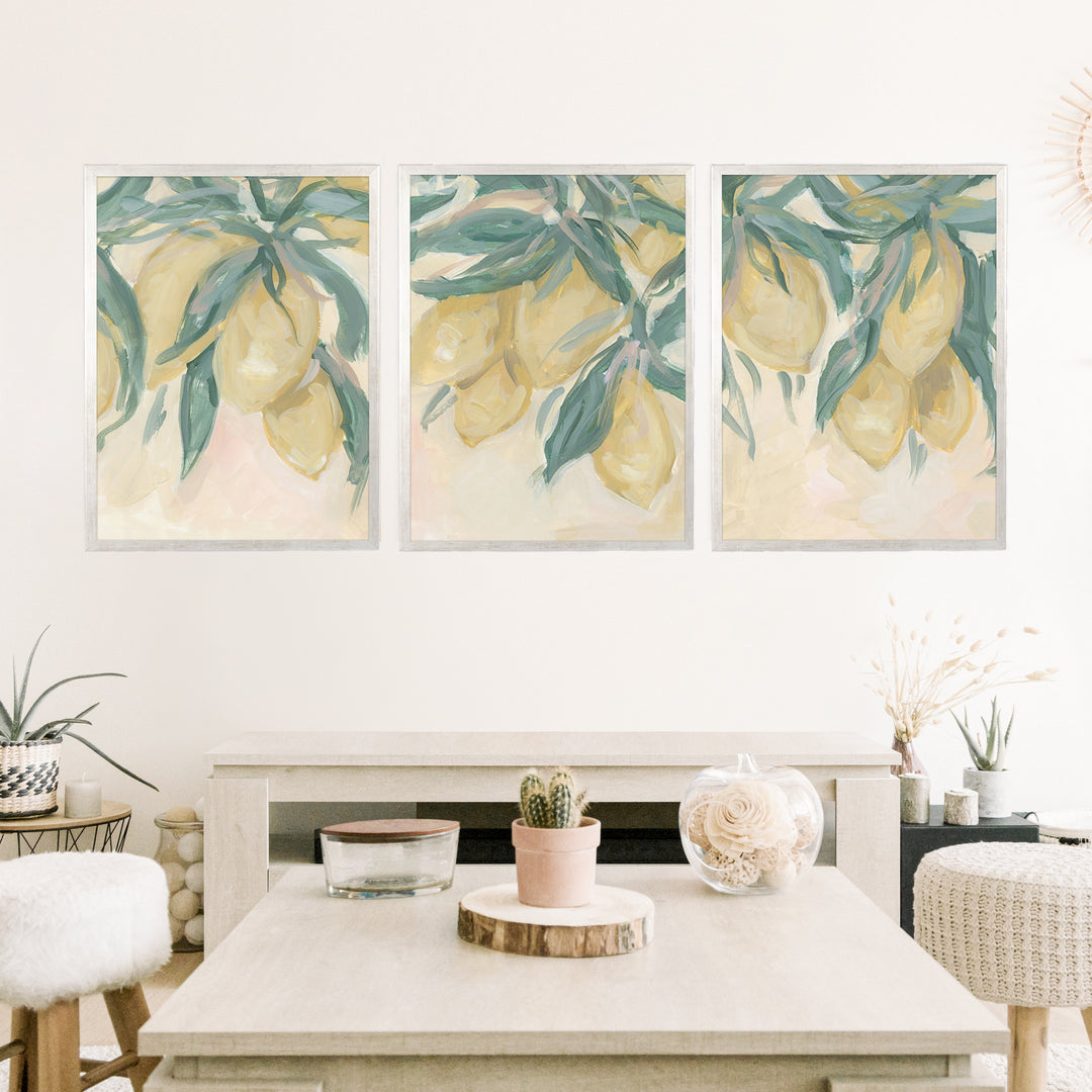 Lemon Grove Triptych - Set of 3 - Jetty Home