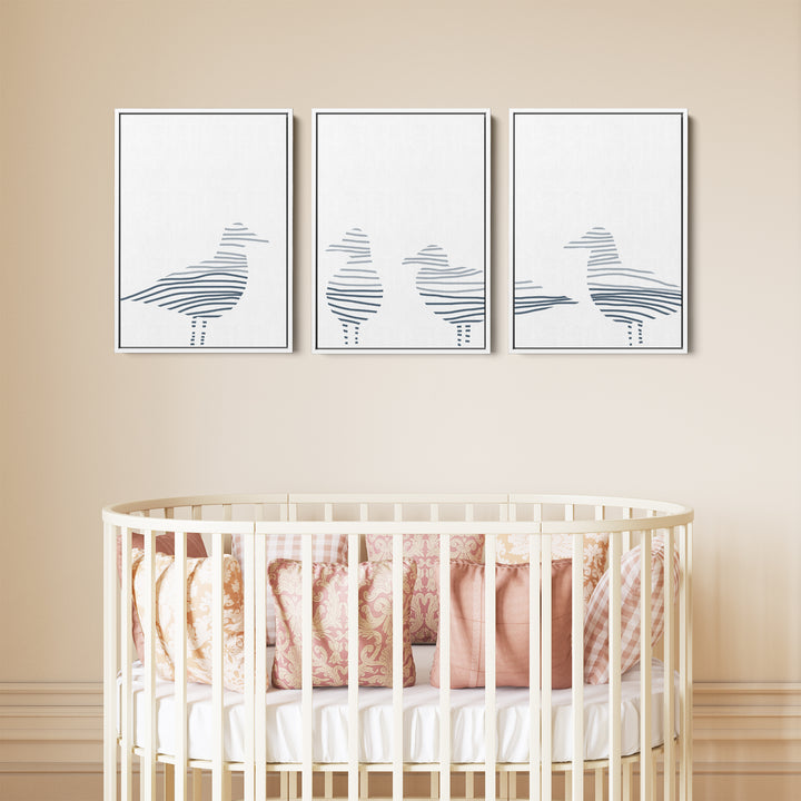 Sea Gull Gathering - Set of 3 - Jetty Home