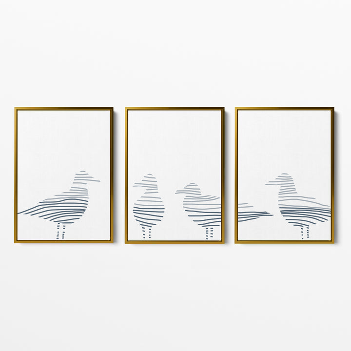 Sea Gull Gathering - Set of 3 - Jetty Home